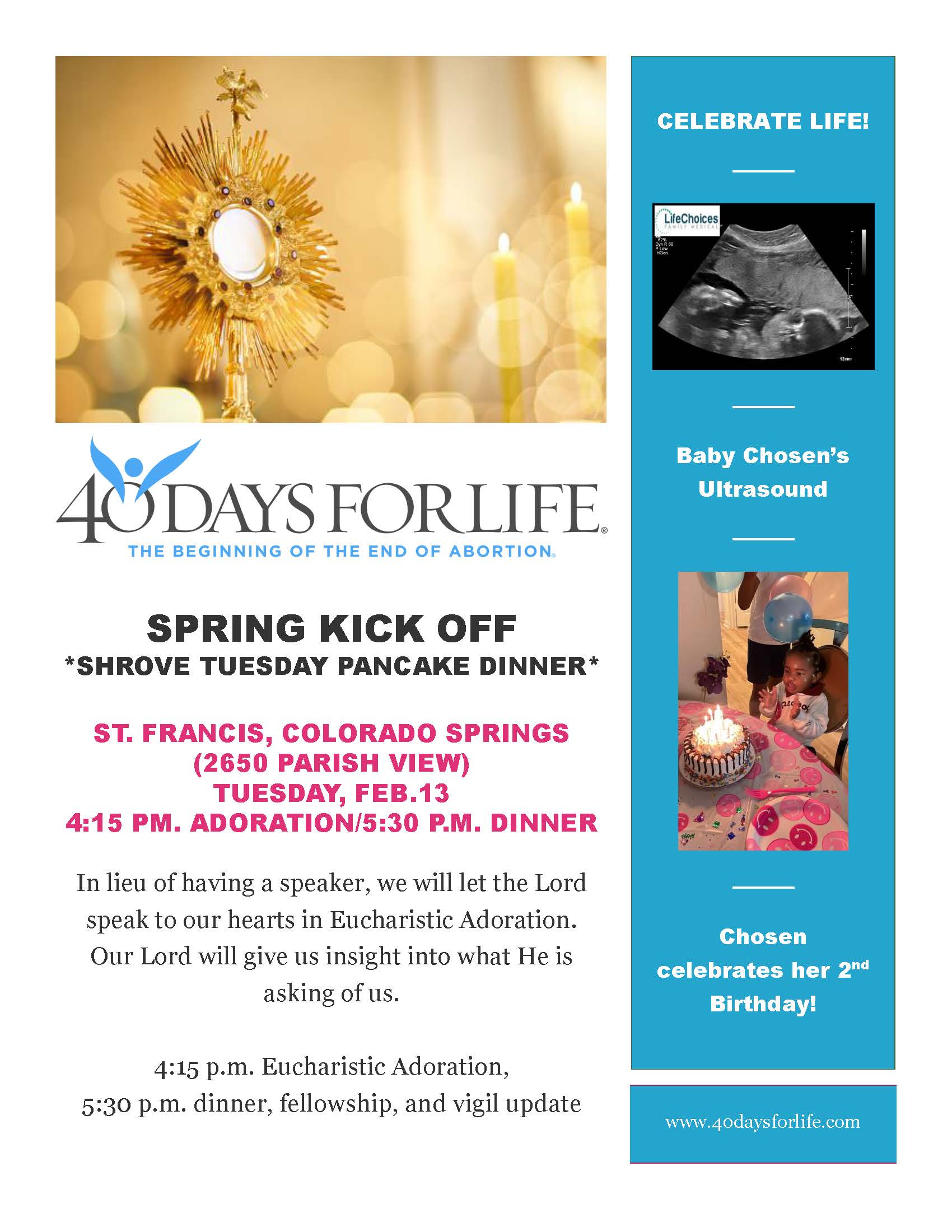 40 Days For Life - Spring Kick Off
